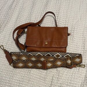 Lucky Brand Tan Leather Crossbody / Belt Bag